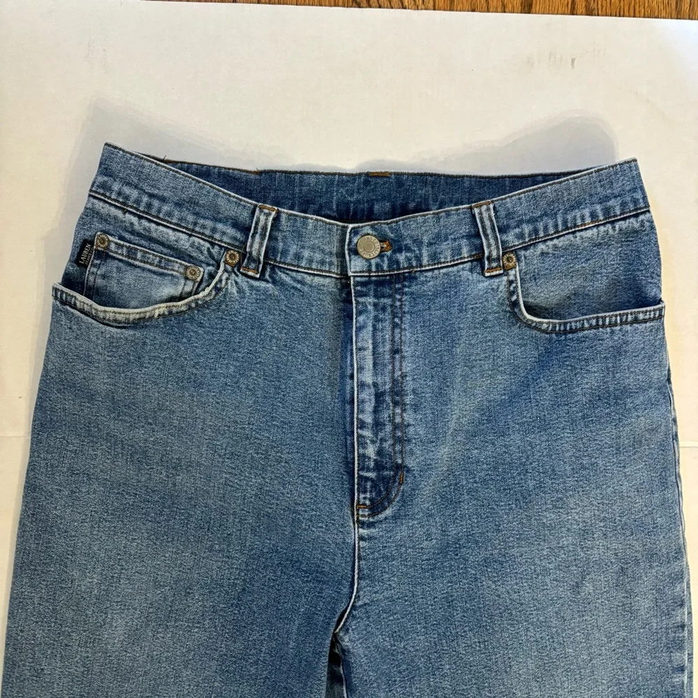 Lauren Jean co. Ralph Lauren Vtg‎ Sz 10 blue denim Jean 5 pocket straight leg